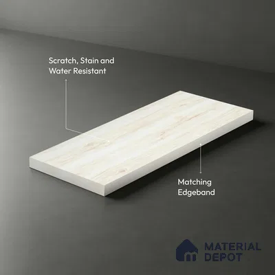 Wooden Look LM 02999 Knotty Pine 8 ft x 4 ft Suede Finish Decorative Laminate - 1 mm | Suitable for TV Unit, Wardrobe, Kitchen Cabinets