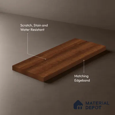 Wooden Look LM 03003 Crimson Cedar 8 ft x 4 ft Suede Finish Decorative Laminate - 1 mm | Suitable for TV Unit, Wardrobe, Kitchen Cabinets