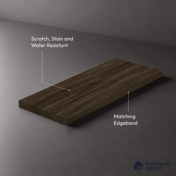 Wooden Look LM 03006 Country Oak 8 ft x 4 ft Suede Finish Decorative Laminate - 1 mm | Suitable for TV Unit, Wardrobe, Kitchen Cabinets