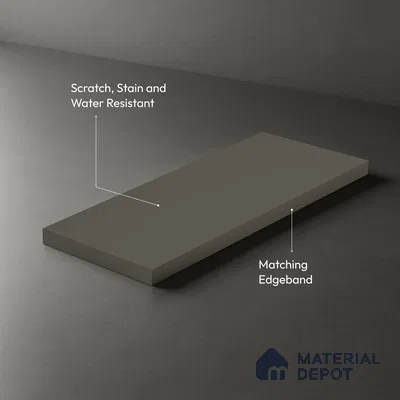 Hazelnut Brown Solid Colors Look LM 03026 Hazelnut 8 ft x 4 ft Zero Soft Matt Finish Decorative Laminate - 1 mm | Suitable for Living Room, Kitchen, Office