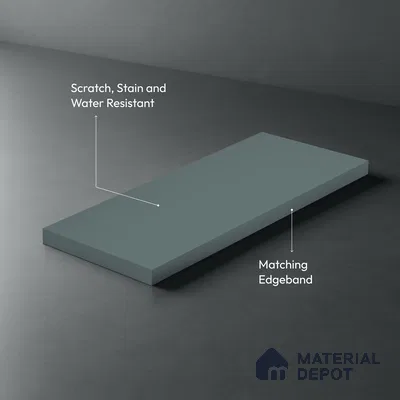 Slate Blue Solid Colors Look LM 03028 Skyesh 8 ft x 4 ft Zero Soft Matt Finish Decorative Laminate - 1 mm | Suitable for Living Room, Kitchen, Office