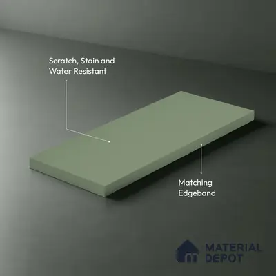 Cool Grey Solid Colors Look LM 03029 Aspire 8 ft x 4 ft Zero Soft Matt Finish Decorative Laminate - 1 mm | Suitable for Living Room, Kitchen, Office
