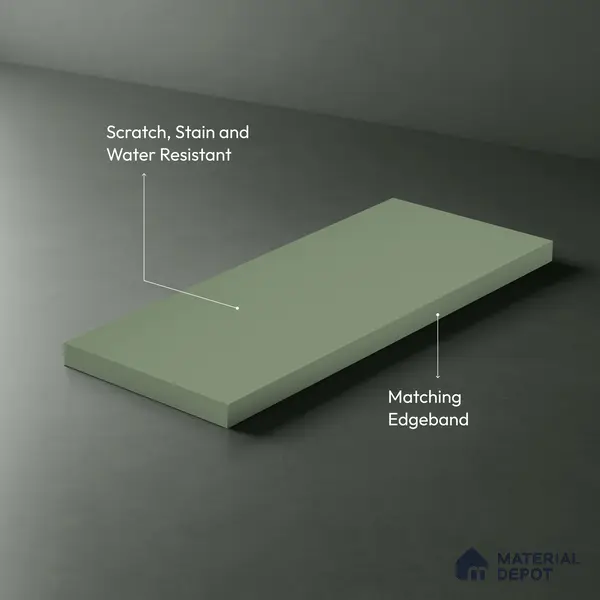 Cool Grey Solid Colors Look LM 03029 Aspire 8 ft x 4 ft Zero Soft Matt Finish Decorative Laminate - 1 mm | Suitable for Living Room, Kitchen, Office