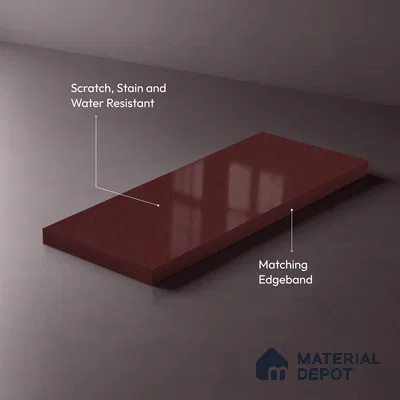 Metallic Chocolate Brown Solid Colors Look LM 03039 Metallic Choco 8 ft x 4 ft Metallic Glossy Finish Decorative Laminate - 1 mm | Suitable for Living Room, Kitchen, Office