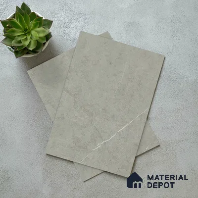 Grey Marble Look LM 02802 Cementro Light 8 ft x 4 ft Zero Soft Matt Finish Decorative Laminate - 1 mm | Suitable for TV Unit, Wardrobe, Kitchen Cabinets
