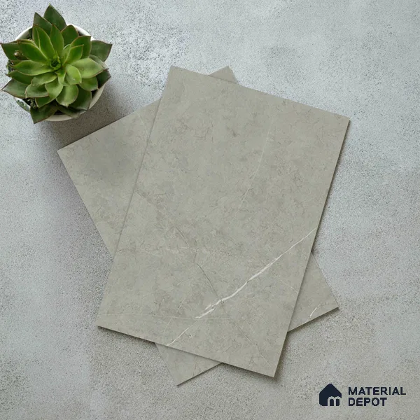 Grey Marble Look LM 02802 Cementro Light 8 ft x 4 ft Zero Soft Matt Finish Decorative Laminate - 1 mm | Suitable for TV Unit, Wardrobe, Kitchen Cabinets
