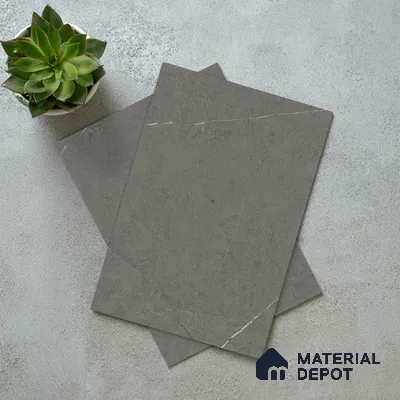 Grey Marble Look LM 02803 Cementro Dark 8 ft x 4 ft Zero Soft Matt Finish Decorative Laminate - 1 mm | Suitable for TV Unit, Wardrobe, Kitchen Cabinets
