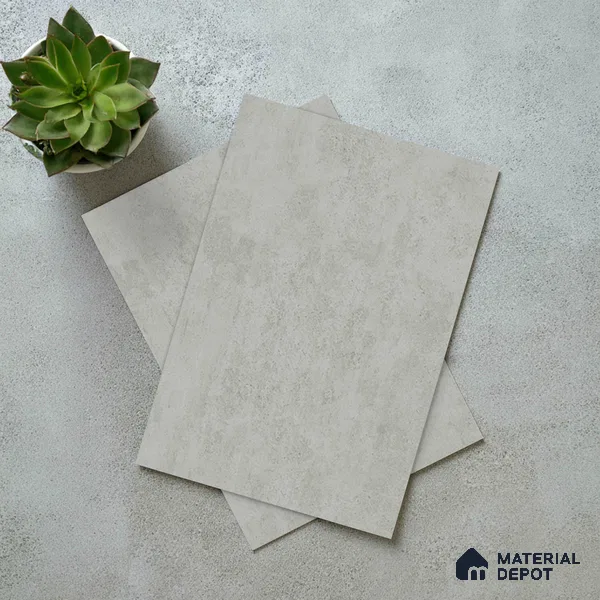 Grey Marble Look LM 02812 Tuffalo Light 8 ft x 4 ft Natural Thermal Stone Finish Decorative Laminate - 1 mm | Suitable for TV Unit, Wardrobe, Kitchen Cabinets