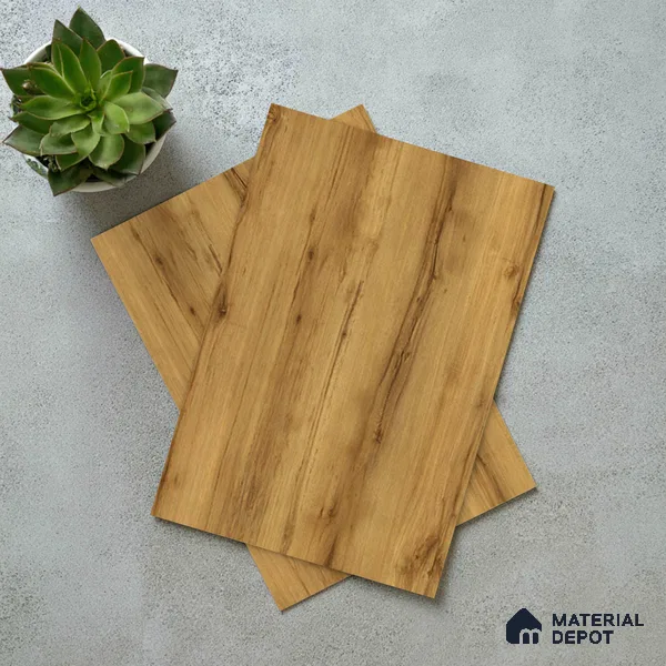 Wooden Look LM 02870 Peanut Pine 8 ft x 4 ft Zero Soft Oak Finish Decorative Laminate - 1 mm | Suitable for TV Unit, Wardrobe, Kitchen Cabinets