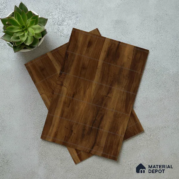 Wooden Look LM 02885 Kenya Wooden 8 ft x 4 ft Zontal Line Finish Decorative Laminate - 1 mm | Suitable for TV Unit, Wardrobe, Kitchen Cabinets