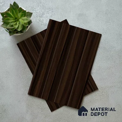 Wooden Look LM 02914 Smoke Walnut 8 ft x 4 ft Impress Grain Finish Decorative Laminate - 1 mm | Suitable for TV Unit, Wardrobe, Kitchen Cabinets