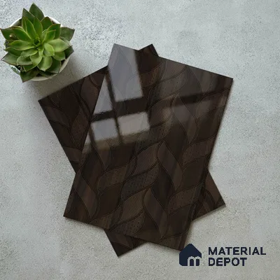Brown Marble Look LM 02924 Smoke Walnut 8 ft x 4 ft Leaf Art Finish Decorative Laminate - 1 mm | Suitable for TV Unit, Wardrobe, Kitchen Cabinets