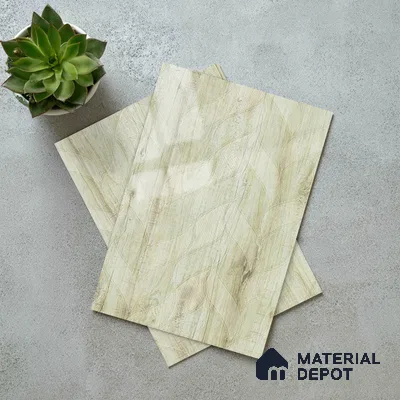 Beige Marble Look LM 02925 Cuneo Oak Light 8 ft x 4 ft Leaf Art Finish Decorative Laminate - 1 mm | Suitable for TV Unit, Wardrobe, Kitchen Cabinets