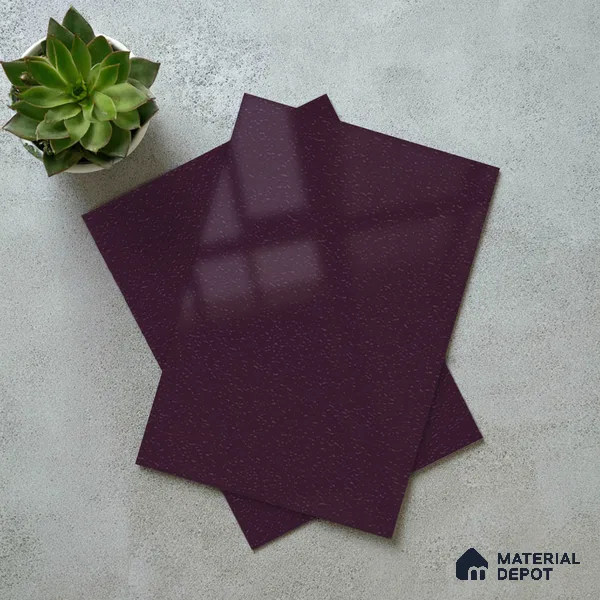 Textured Solid Look LM 02937 Metallic Dark Purple 8 ft x 4 ft Textura Finish Decorative Laminate - 1 mm | Suitable for TV Unit, Wardrobe, Kitchen Cabinets
