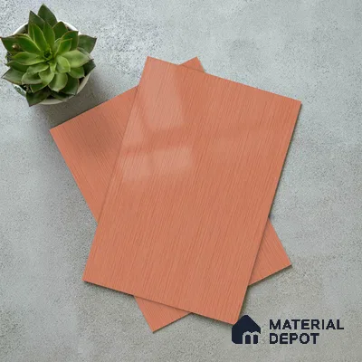 Brown Metallic Look LM 02945 Copper 8 ft x 4 ft Foil Finish Decorative Laminate - 1 mm | Suitable for TV Unit, Wardrobe, Kitchen Cabinets
