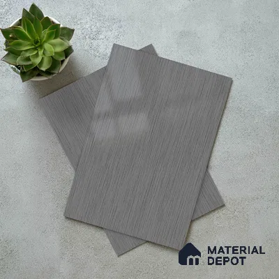 Grey Metallic Look LM 02948 Silver 8 ft x 4 ft Foil Finish Decorative Laminate - 1 mm | Suitable for TV Unit, Wardrobe, Kitchen Cabinets