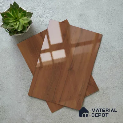 Wooden Look LM 02956 Cinnamon 8 ft x 4 ft High Gloss Finish Decorative Laminate - 1 mm | Suitable for TV Unit, Wardrobe, Kitchen Cabinets