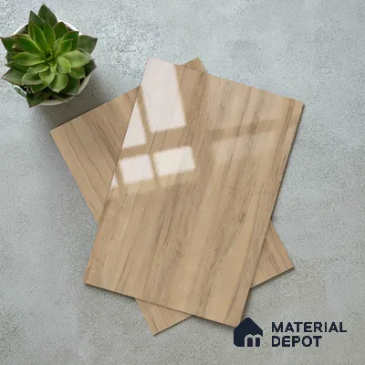 Wooden Look LM 02969 Village Oak 8 ft x 4 ft High Gloss Finish Decorative Laminate - 1 mm | Suitable for TV Unit, Wardrobe, Kitchen Cabinets