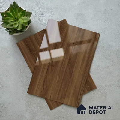 Wooden Look LM 02971 Manchurian Walnut 8 ft x 4 ft High Gloss Finish Decorative Laminate - 1 mm | Suitable for TV Unit, Wardrobe, Kitchen Cabinets