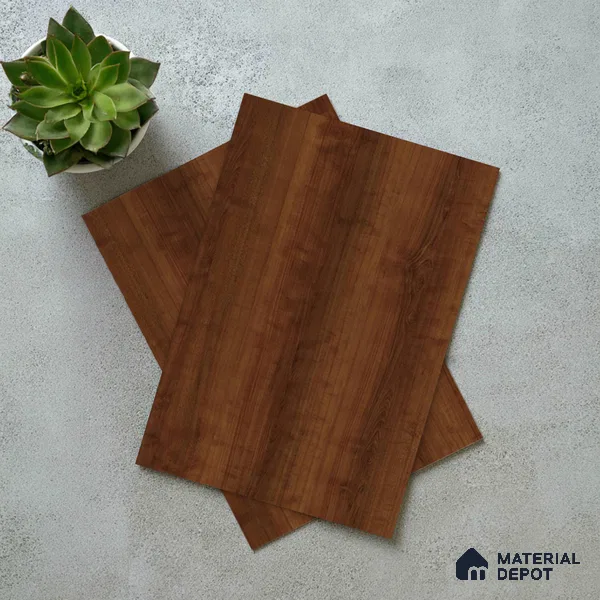 Wooden Look LM 03003 Crimson Cedar 8 ft x 4 ft Suede Finish Decorative Laminate - 1 mm | Suitable for TV Unit, Wardrobe, Kitchen Cabinets