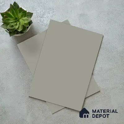 Grey Solid Colors Look LM 03022 Light Grey 8 ft x 4 ft Zero Soft Matt Finish Decorative Laminate - 1 mm | Suitable for Living Room, Kitchen, Office