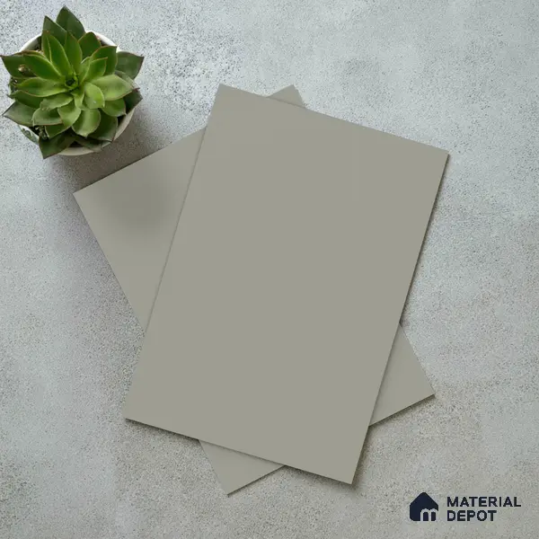 Grey Solid Colors Look LM 03022 Light Grey 8 ft x 4 ft Zero Soft Matt Finish Decorative Laminate - 1 mm | Suitable for Living Room, Kitchen, Office