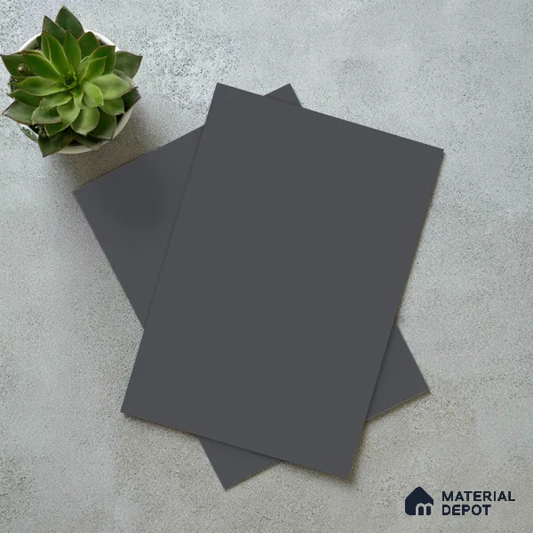 Steel Grey Solid Colors Look LM 03024 Steel 8 ft x 4 ft Zero Soft Matt Finish Decorative Laminate - 1 mm | Suitable for Living Room, Kitchen, Office