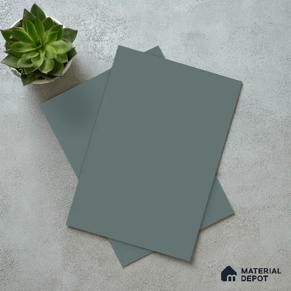 Slate Blue Solid Colors Look LM 03028 Skyesh 8 ft x 4 ft Zero Soft Matt Finish Decorative Laminate - 1 mm | Suitable for Living Room, Kitchen, Office