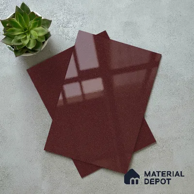 Metallic Chocolate Brown Solid Colors Look LM 03039 Metallic Choco 8 ft x 4 ft Metallic Glossy Finish Decorative Laminate - 1 mm | Suitable for Living Room, Kitchen, Office