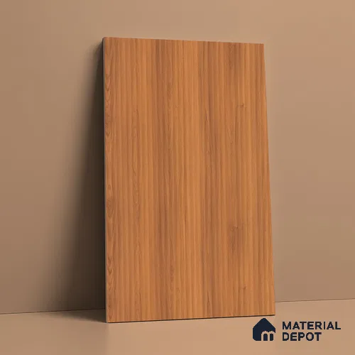 Wooden Fluted Look LM 15499 Varnished Bois 8 ft x 4 ft Texture Finish Decorative Laminate - 1 mm | Suitable for TV Unit, Wardrobe, Kitchen Cabinets