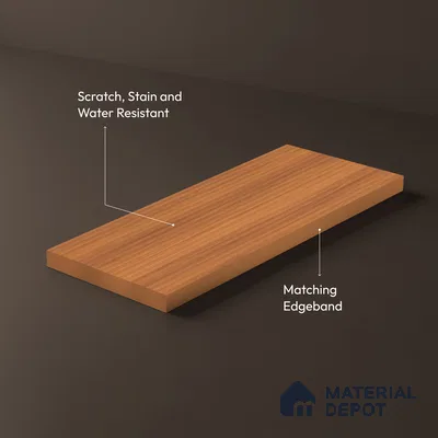 Wooden Fluted Look LM 15499 Varnished Bois 8 ft x 4 ft Texture Finish Decorative Laminate - 1 mm | Suitable for TV Unit, Wardrobe, Kitchen Cabinets