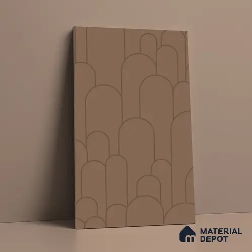 Patterned Look LM 15534 Ochre Brown 8 ft x 4 ft Texture Finish Decorative Laminate - 1 mm | Suitable for Bedroom, TV Unit, Wardrobe