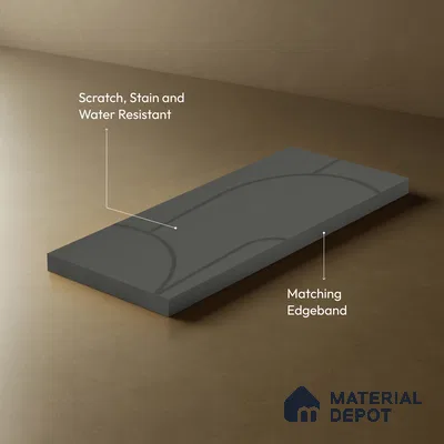 Patterned Look LM 15532 Strom Grey 8 ft x 4 ft Texture Finish Decorative Laminate - 1 mm | Suitable for Bedroom, TV Unit, Wardrobe