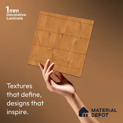 Wooden Look LM 01673 Soft Beech 8 ft x 4 ft Texture Finish Decorative Laminate - 1 mm | Suitable for TV Unit, Wardrobe, Kitchen Cabinets