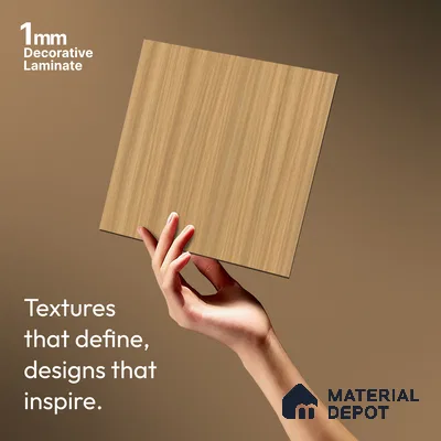 Wooden Look LM 01752 Himalayan Pine 8 ft x 4 ft Suede Finish Decorative Laminate - 1 mm | Suitable for TV Unit, Wardrobe, Kitchen Cabinets