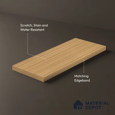 Wooden Look LM 01752 Himalayan Pine 8 ft x 4 ft Suede Finish Decorative Laminate - 1 mm | Suitable for TV Unit, Wardrobe, Kitchen Cabinets