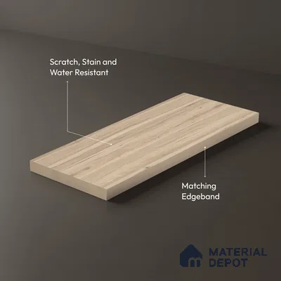Wooden Look LM 01757 Australian Ash 8 ft x 4 ft Suede Finish Decorative Laminate - 1 mm | Suitable for TV Unit, Wardrobe, Kitchen Cabinets