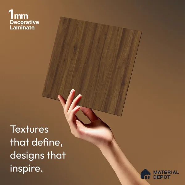 Wooden Look LM 01739 Malaysian Meranti 8 ft x 4 ft Suede Finish Decorative Laminate - 1 mm | Suitable for TV Unit, Wardrobe, Kitchen Cabinets