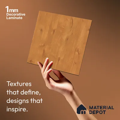 Wooden Look LM 01745 Soft Beech 8 ft x 4 ft Suede Finish Decorative Laminate - 1 mm | Suitable for TV Unit, Wardrobe, Kitchen Cabinets