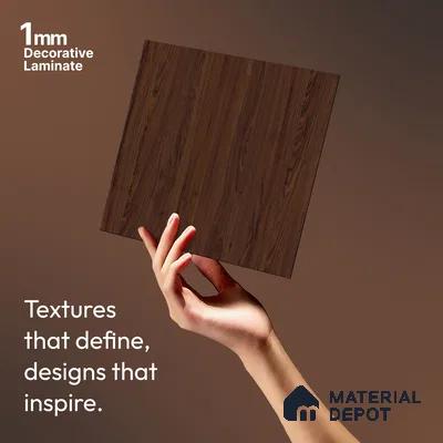 Wooden Look LM 15580 Dalbergia Sisso 8 ft x 4 ft Suede Finish Decorative Laminate - 1 mm | Suitable for TV Unit, Wardrobe, Kitchen Cabinets