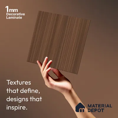 Wooden Look LM 15578 Saw Cut 8 ft x 4 ft Suede Finish Decorative Laminate - 1 mm | Suitable for TV Unit, Wardrobe, Kitchen Cabinets