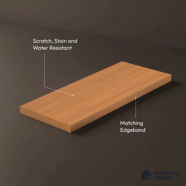 Wooden Look LM 15561 Mangrove Wood 8 ft x 4 ft Matte Finish Decorative Laminate - 1 mm | Suitable for TV Unit, Wardrobe, Kitchen Cabinets