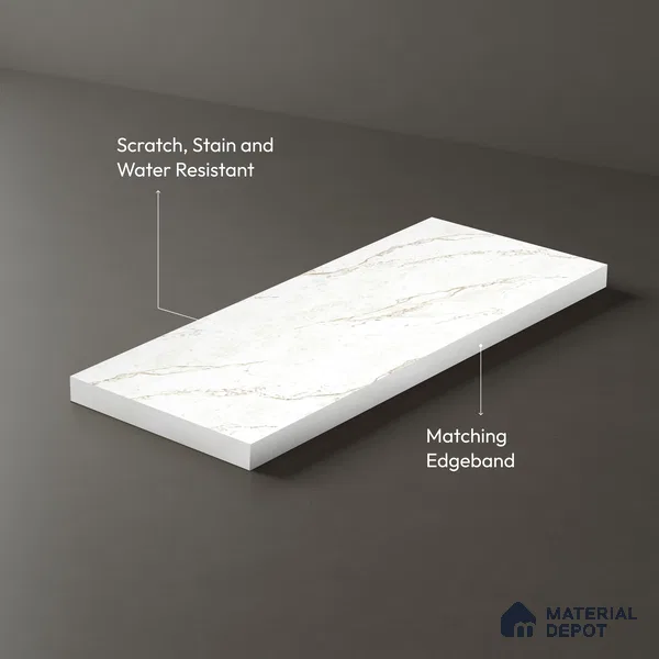 Marble Look LM 15514 Exposed Concrete 8 ft x 4 ft Matte Finish Decorative Laminate - 1 mm | Suitable for TV Unit, Wardrobe, Kitchen Cabinets