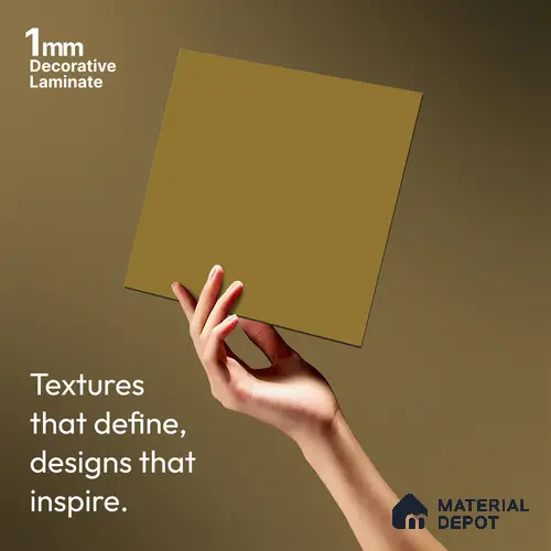 Solid Colors Look LM 15568 Pale Goldenrod 8 ft x 4 ft Matte Finish Decorative Laminate - 1 mm | Suitable for Living Room, Kitchen, Office