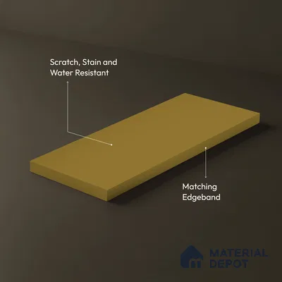 Solid Colors Look LM 15568 Pale Goldenrod 8 ft x 4 ft Matte Finish Decorative Laminate - 1 mm | Suitable for Living Room, Kitchen, Office