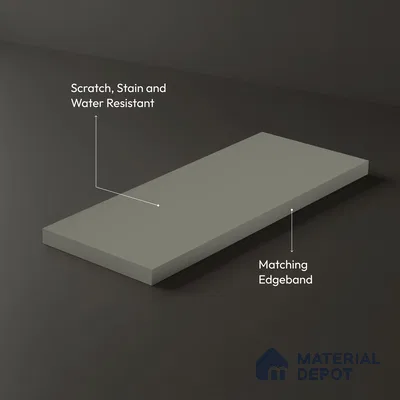 Solid Colors Look LM 01697 Light Warm Light Grey 8 ft x 4 ft Super Matte Finish Decorative Laminate - 1 mm | Suitable for Living Room, Kitchen, Office