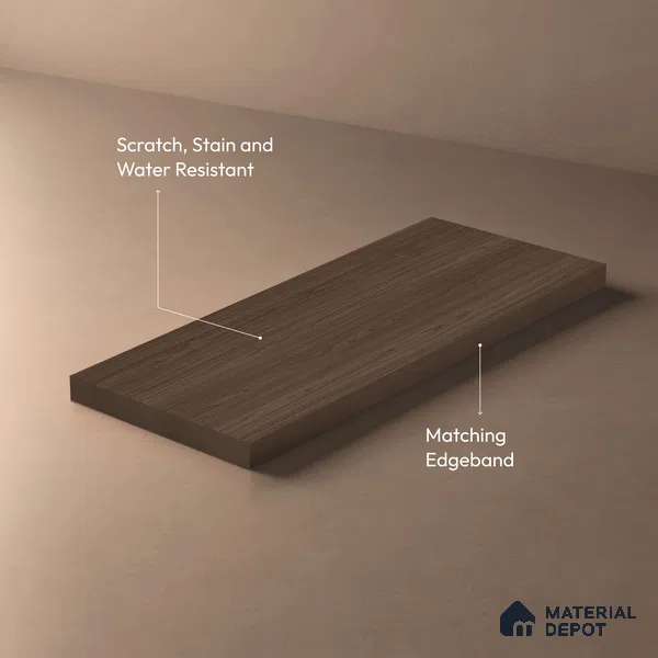 Wooden Look LM 01661 Hard Hemlock 8 ft x 4 ft Texture Finish Decorative Laminate - 1 mm | Suitable for TV Unit, Wardrobe, Kitchen Cabinets