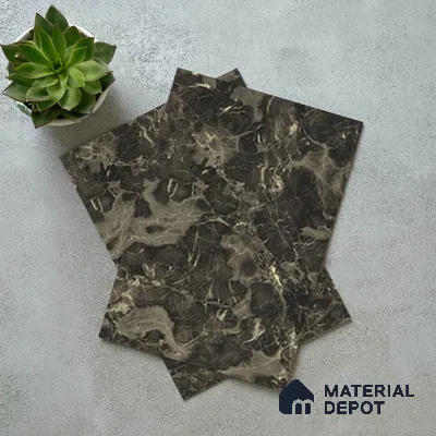 Marble Look LM 01619 Dynamic Calacatta 8 ft x 4 ft Texture Finish Decorative Laminate - 1 mm | Suitable for TV Unit, Wardrobe, Kitchen Cabinets