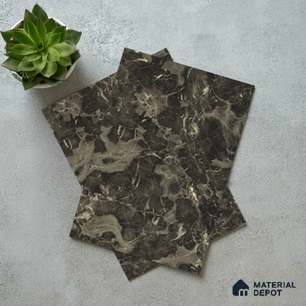 Marble Look LM 01619 Dynamic Calacatta 8 ft x 4 ft Texture Finish Decorative Laminate - 1 mm | Suitable for TV Unit, Wardrobe, Kitchen Cabinets