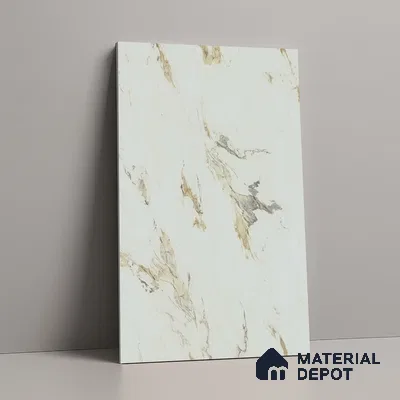 Marble Look LM 01621 Creamy Venetino 8 ft x 4 ft Texture Finish Decorative Laminate - 1 mm | Suitable for TV Unit, Wardrobe, Kitchen Cabinets